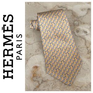 Hermes 100% Silk Duckies Print Tie